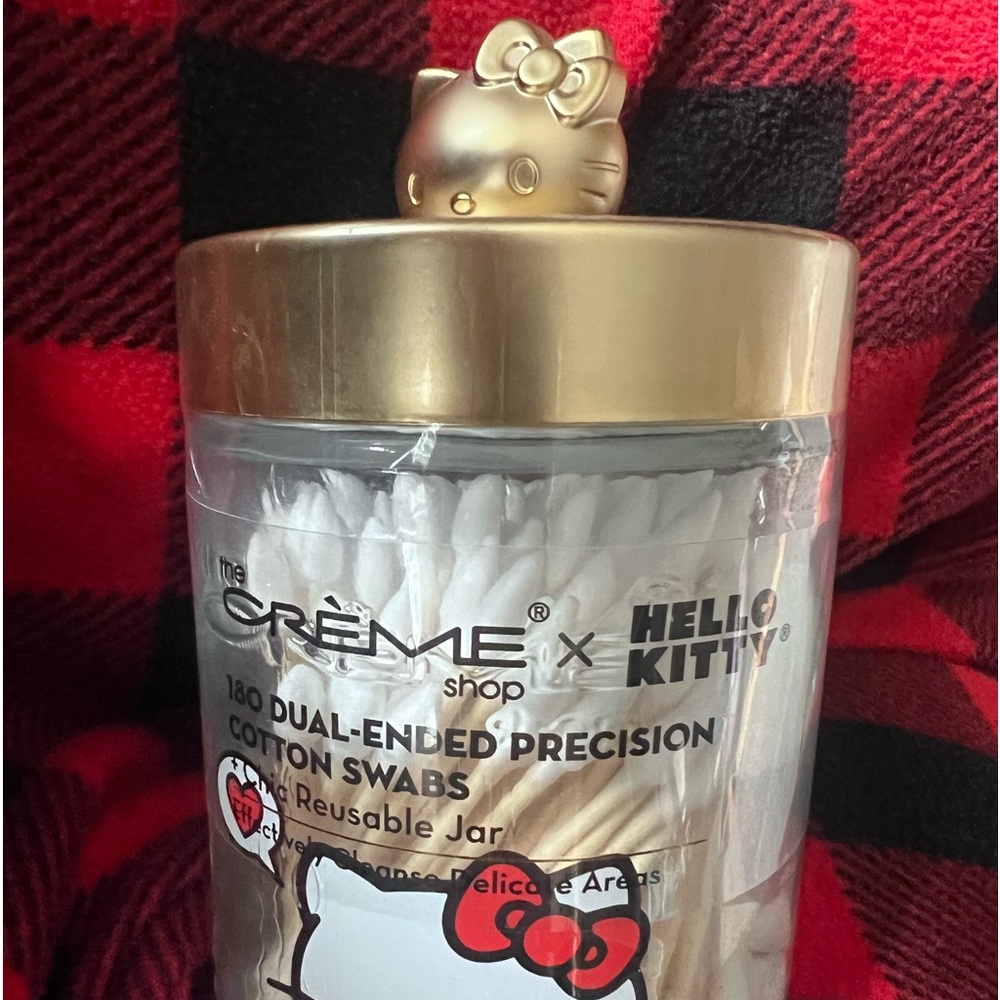 Crème x hello Kitty Colton swabs reuseable jar